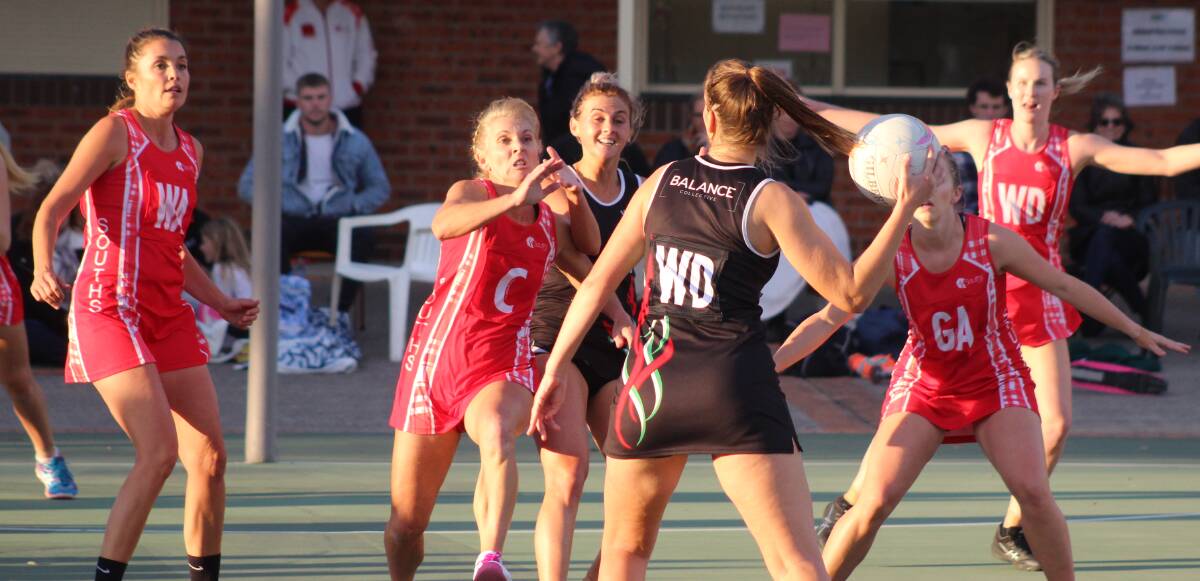UNSTOPPABLE: Defending champions Wests 1 defeated Souths in the grand final rematch after a 16-4 first quarter. Pictured is Kimberley Williams facing off against the Lions. Picture: Isaac McIntyre