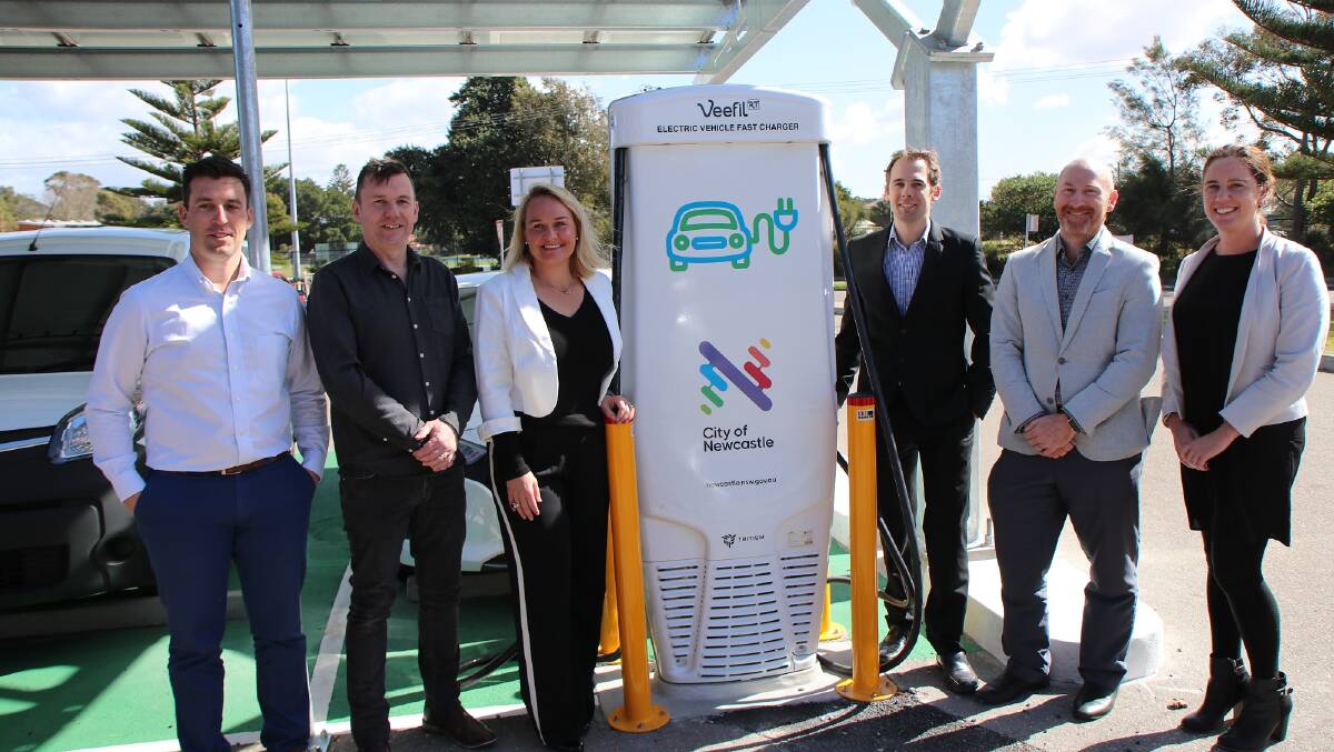 STEP: Newcastle has taken the next step towards the future as a smart, sustainable city with the opening of its solar-powered electric vehicle charging hub.