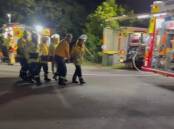 Emergency services carry out a simulation drill in Lake Macquarie. Picture supplied FRNSW