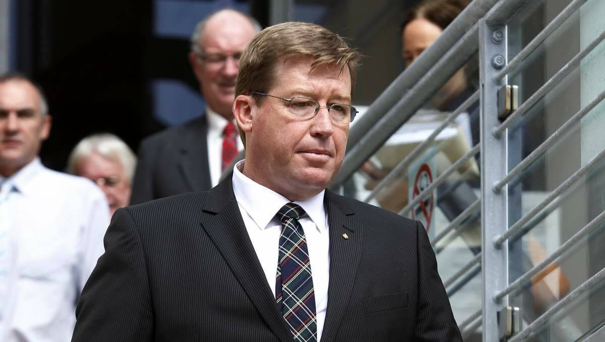 Troy Grant outside court on Wednesday. 