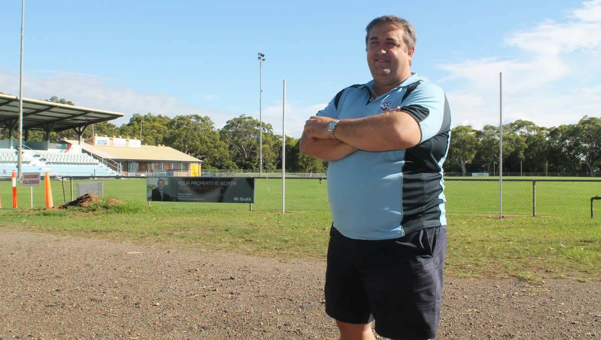 TOP SOIL: Charlestown City Blues FC secretary Steve Wright at the club's newly-replenished oval.