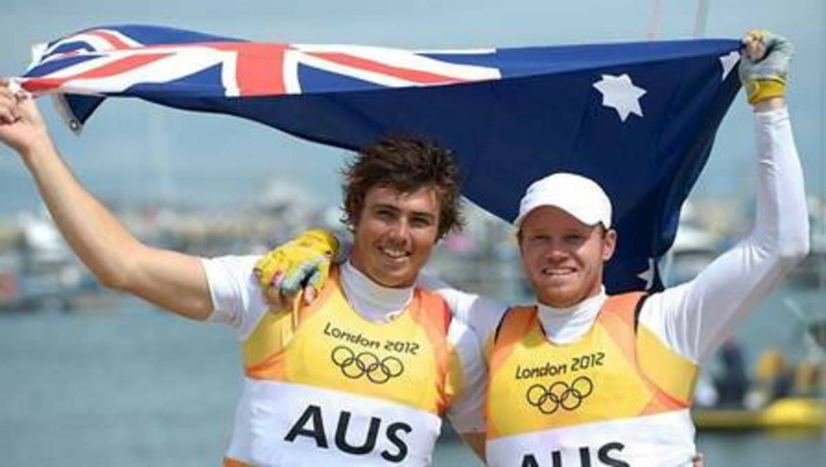 OLYMPIANS: Iain Jensen and Nathan Outteridge.