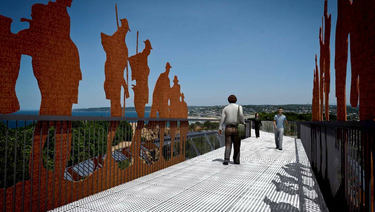 AMBITIOUS: An artist’s impressions of the spectacular Anzac Memorial Walk. Picture: EJE Architecture.
