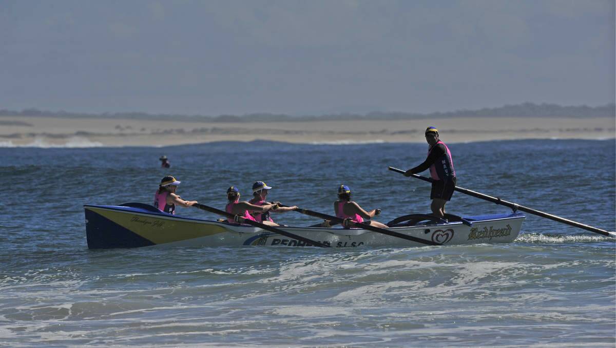 PODIUM FINISH: Redhead’s 160-years female crew took home silver from the Navy Australian Surf Rowers League Open.