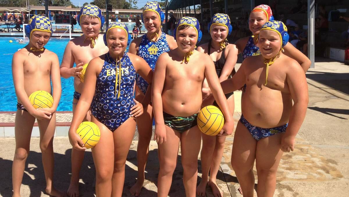 TOP TEAM: Easts Water Polo Club’s under-12s: back, Jye, Tom, Emma, Mia and Jennifer; front, Shanae, Jordan and Cody.