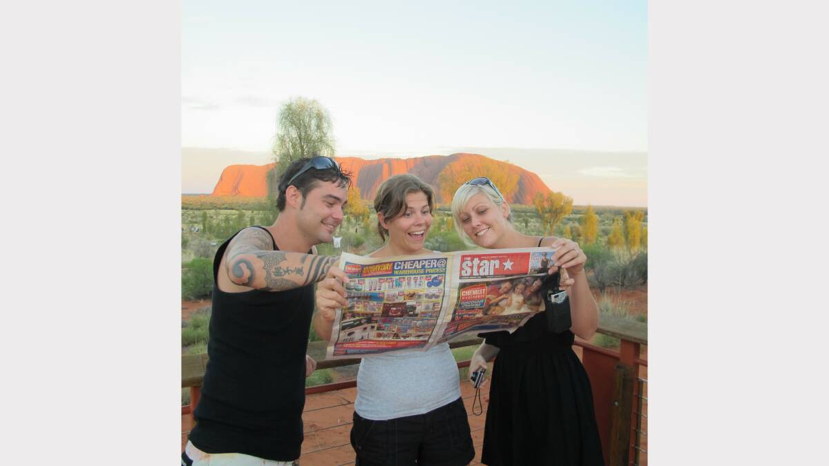 PHONE 1900915331: To vote for Sarah Morrison, of Adamstown, photo of The Star at Uluru, Northern Territory.