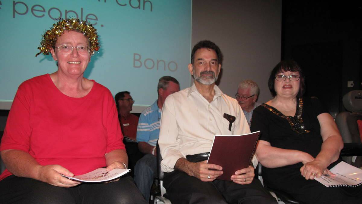 BrainWaves choir members Belinda Keene, Ken Johnston and his wife Marcia Johnston.