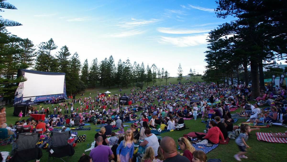 Families pack King Edward Park for Cinema Under the Stars.
