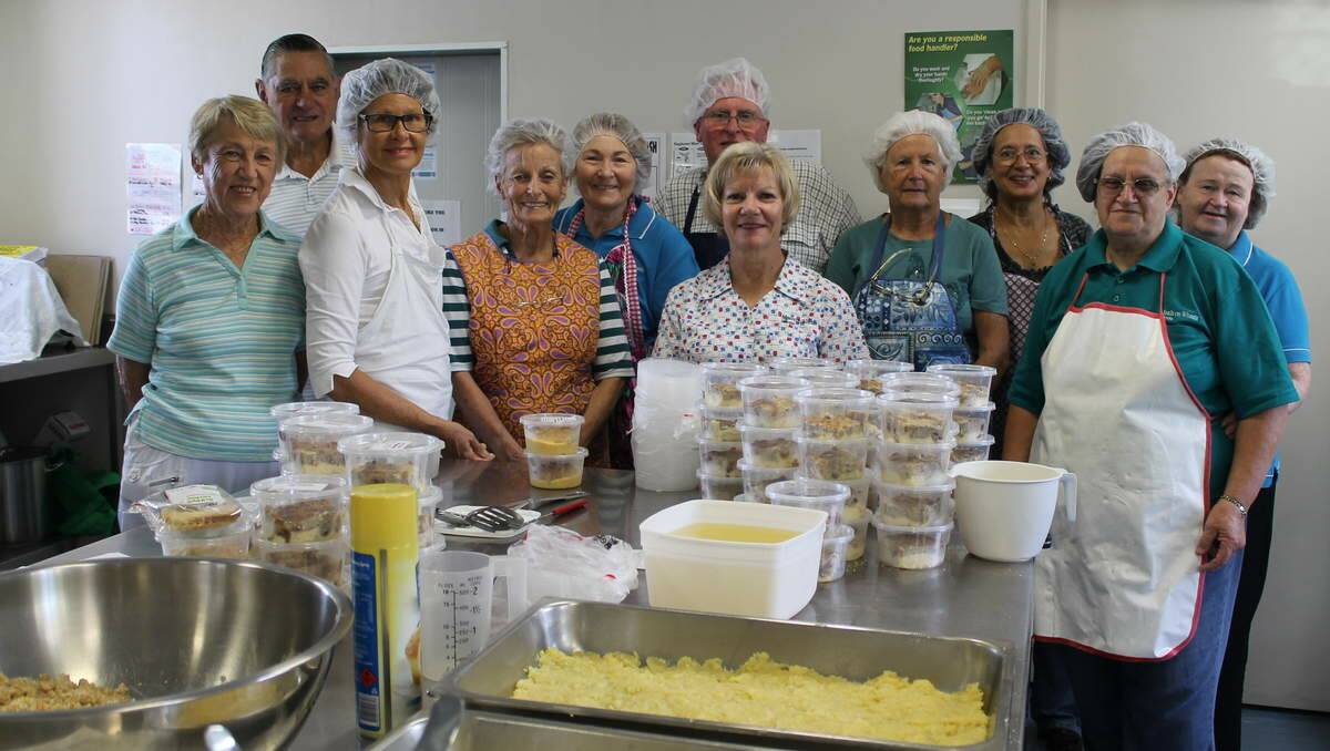 Swansea Meals on Wheels' Wednesday volunteers in the kitchen with secretary Keith Graham (far left).